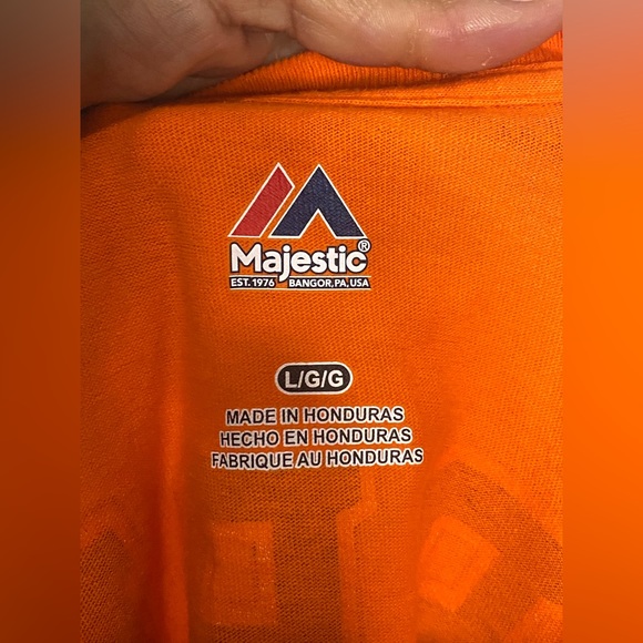 Men's Majestic Carlos Correa Orange Houston Astros Logo Official Name & Number T - Picture 4 of 4